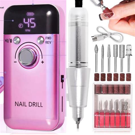 electric nail file in pink box|Nimmu Portable Nail Drill Professional, 45000RPM Electric Nail .